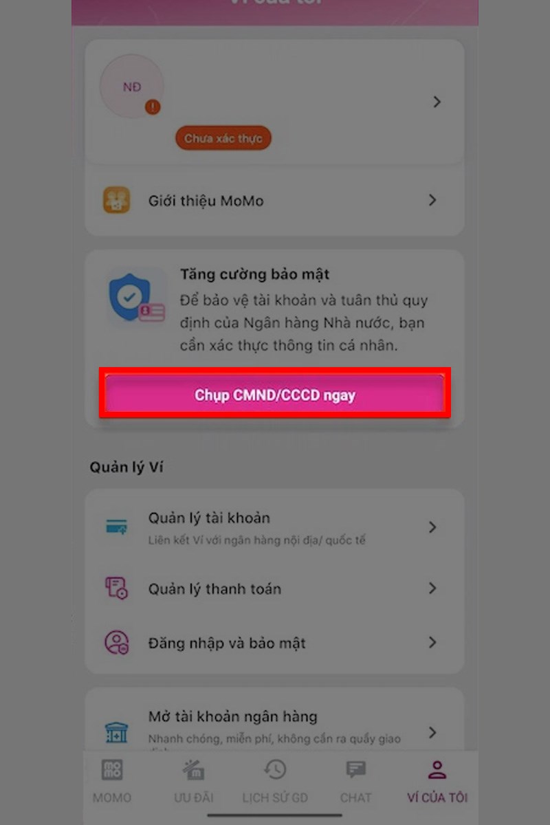 Đăng ký tài khoản Momo không cần tài khoản ngân hàng bước 7 Đăng ký tài khoản Momo không cần tài khoản ngân hàng bước 7