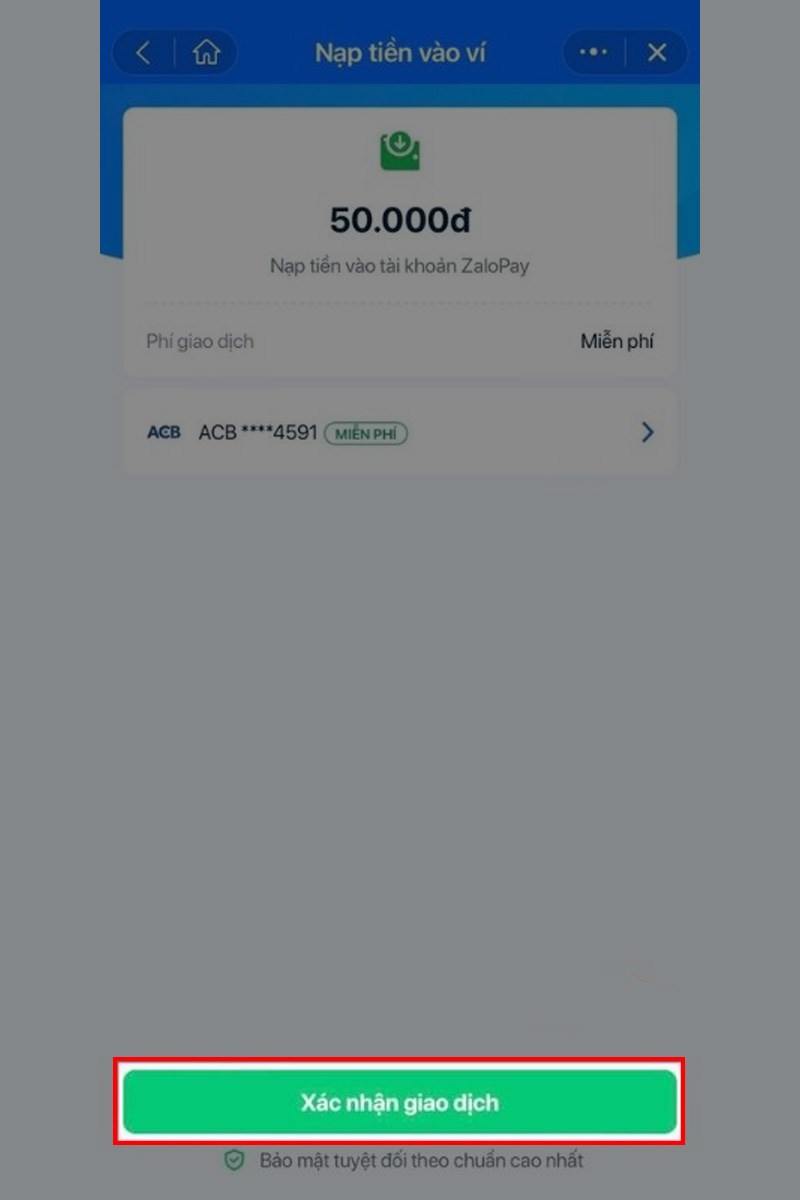 Chuyển tiền từ Momo sang Zalopay bước 7