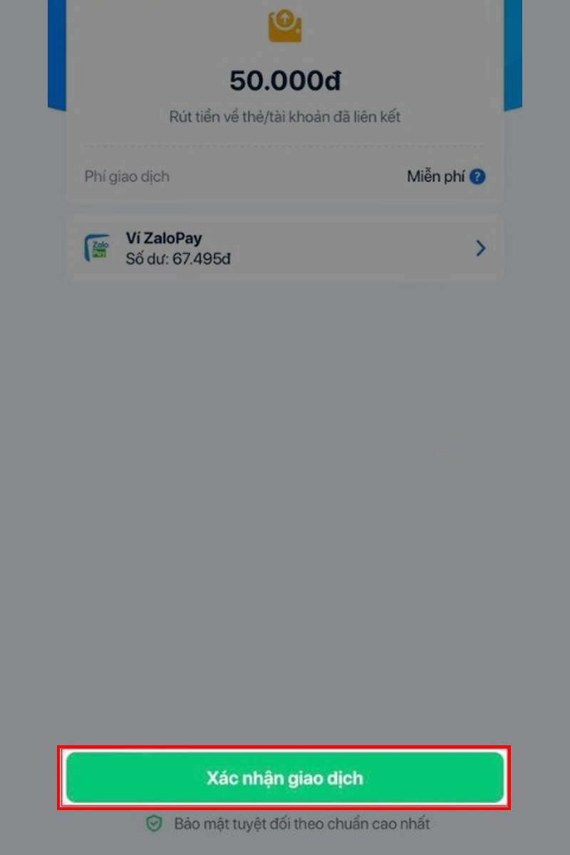 Chuyển tiền từ Zalopay sang Momo bước 4