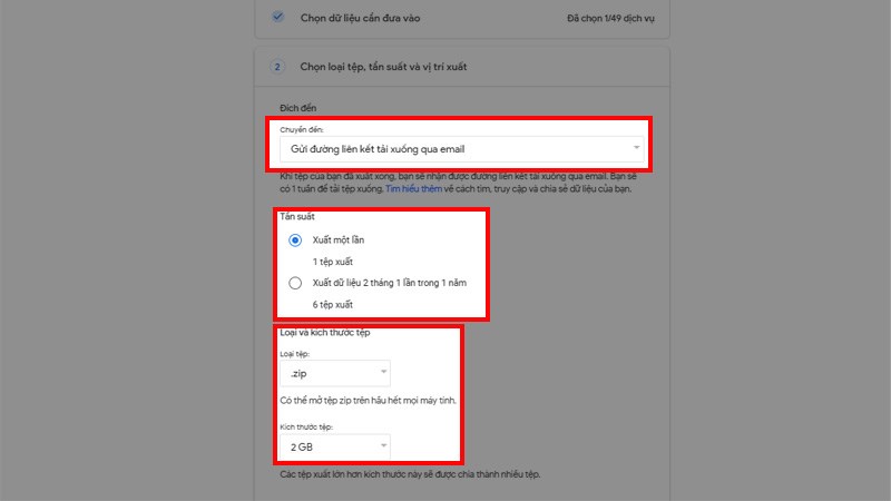 Backup Gmail bước 5