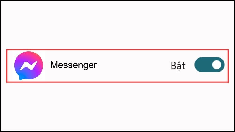 Chuyển thanh trượt Cho phép Messenger truy cập micro của bạn sang Bật