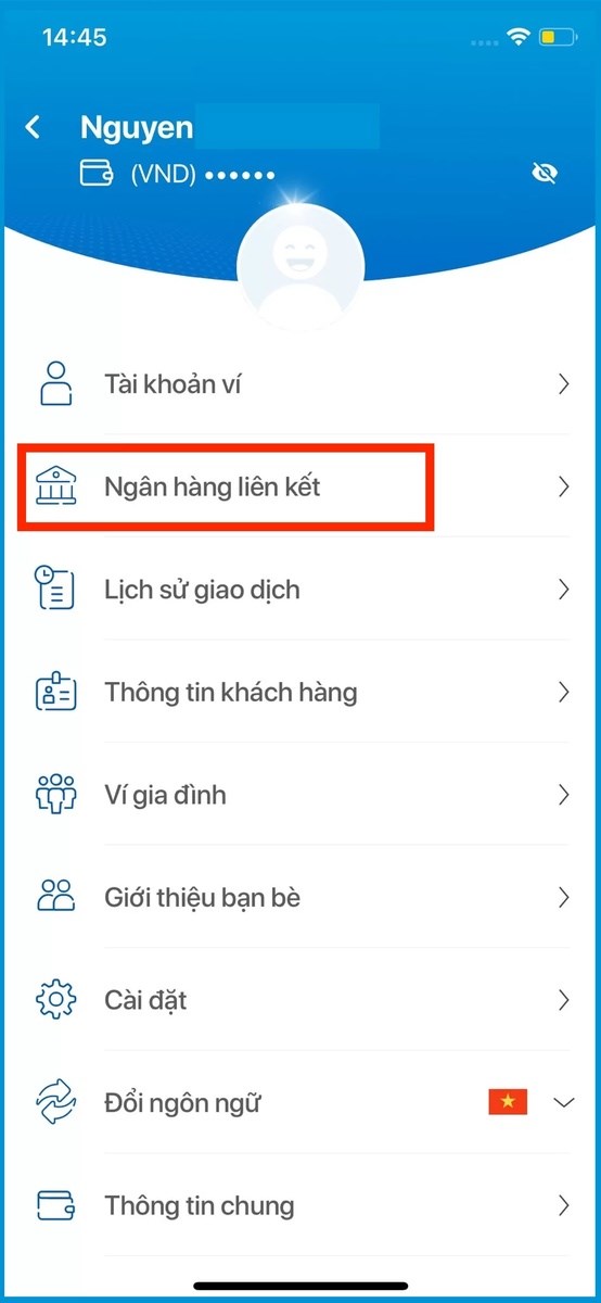 Chọn Ngân hàng liên kết