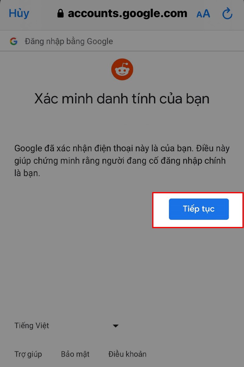 Tạo nhanh tài khoản Reddit bằng Gmail trên điện thoại bước 5