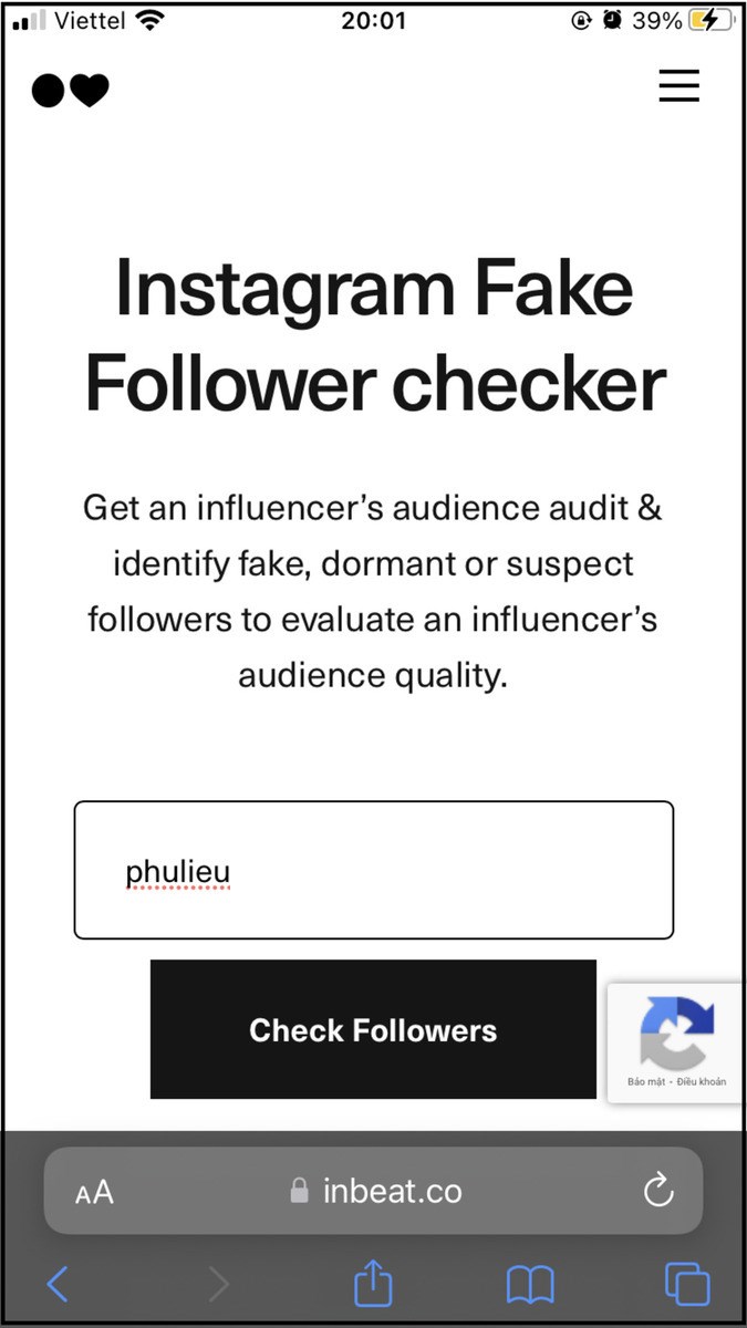 Nhập t&ecirc;n t&agrave;i khoản Instagram