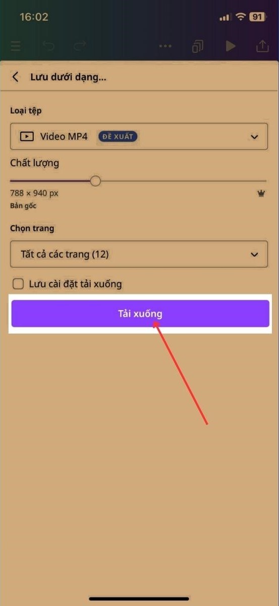 Chọn Tải xuống
