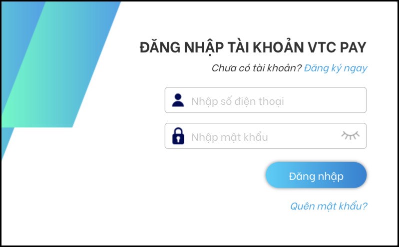 Đăng nhập cổng VTC PAY Đăng nhập cổng VTC PAY