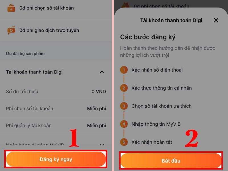 Cách mở tài khoản VIB online ứng dụng MyVIB