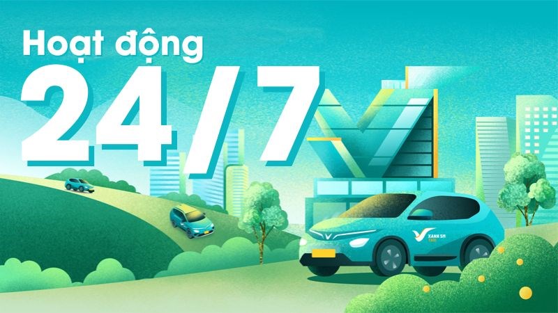 Hotline taxi VinFast (Xanh SM) hoạt động 24/7