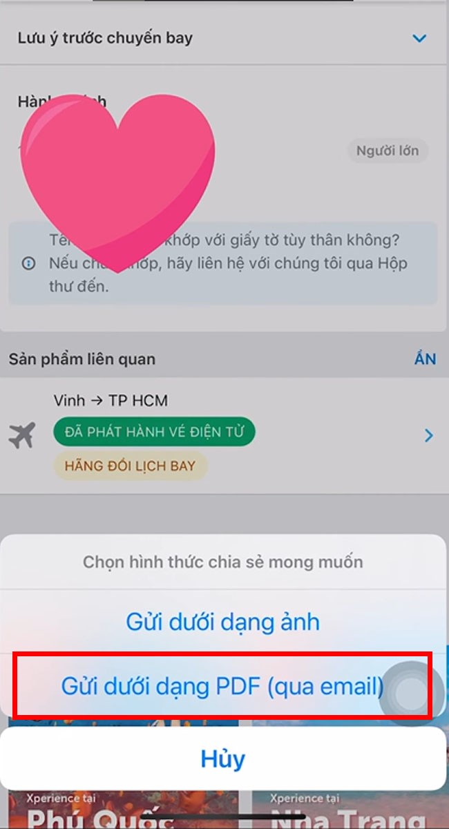 Bước 4: Chọn Gửi dưới dạng PDF