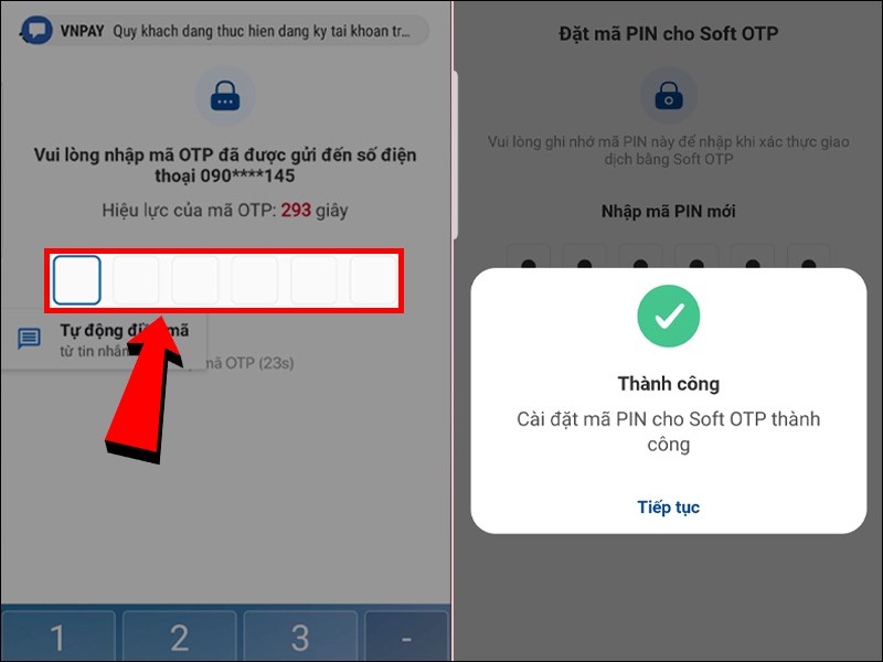 Nhập m&atilde; giới thiệu để mở v&iacute; VNPAY