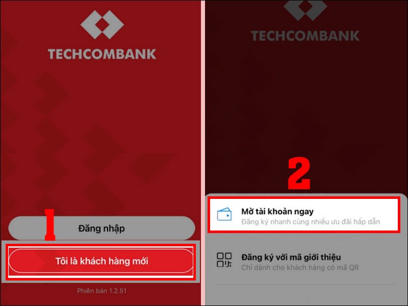 Cách mở tài khoản số đẹp Techcombank với khách hàng mới