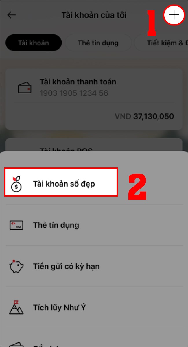 Cách mở tài khoản số đẹp Techcombank với khách hàng hiện hữu