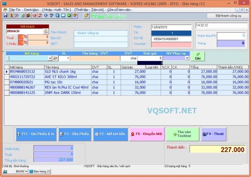 VQSOFT: Phần mềm kế toán bán hàng