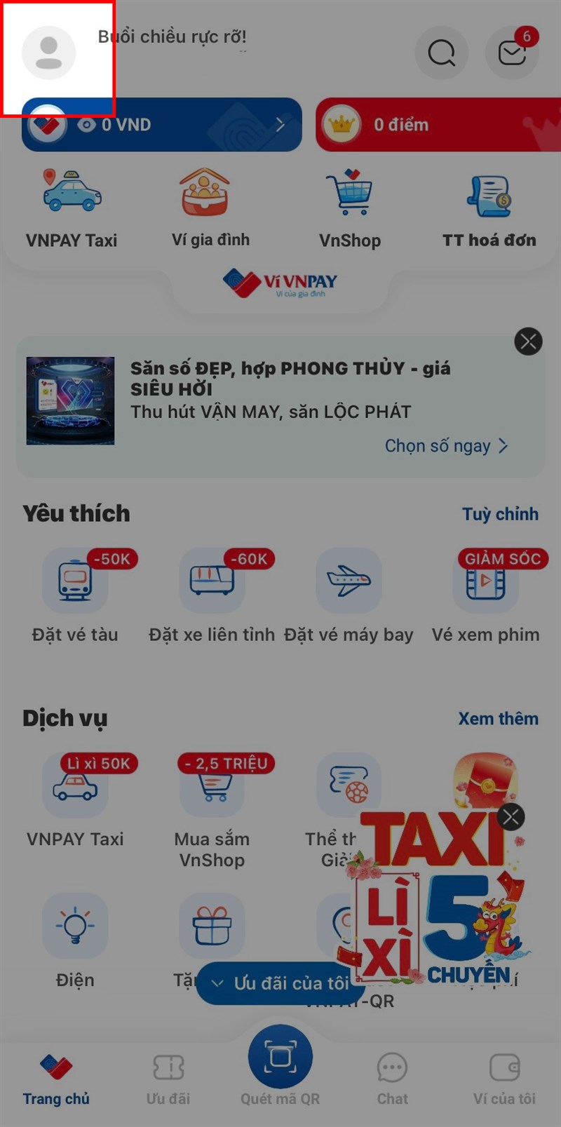 Sửa th&ocirc;ng tin định danh VNPay bước 1