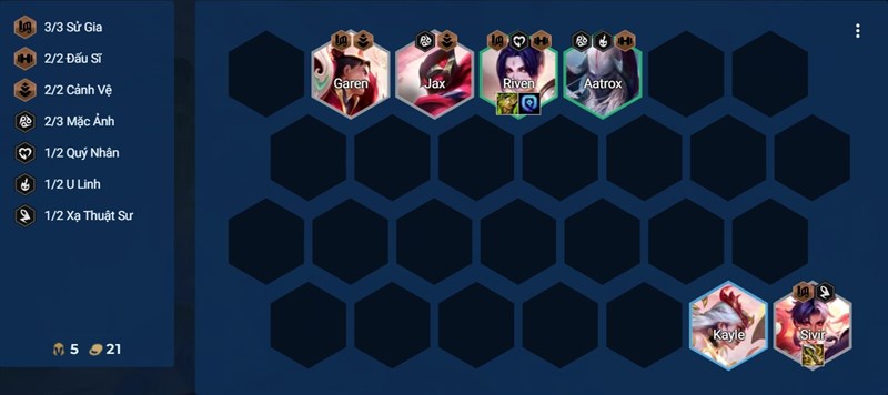 Giai đoạn đầu trận Giai đoạn đầu trận