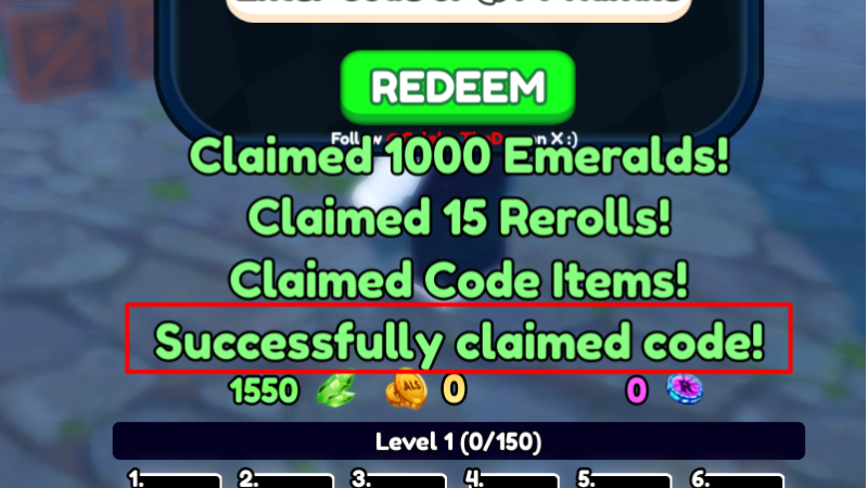 Nếu code hợp lệ th&igrave; sẽ c&oacute; th&ocirc;ng b&aacute;o bạn đ&atilde; nhận th&agrave;nh c&ocirc;ng