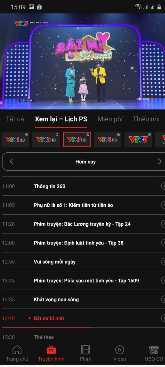 Xem lại - tua lại các chương trình