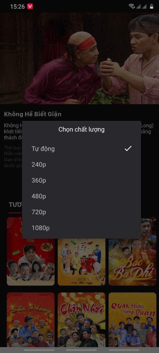 Tùy chỉnh chất lượng kênh xem