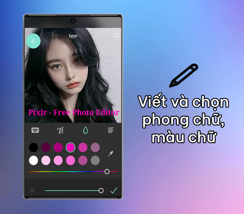 Viết và chính phong chữ, màu chữ