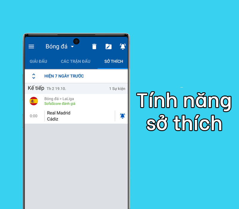 T&iacute;nh năng sở th&iacute;ch