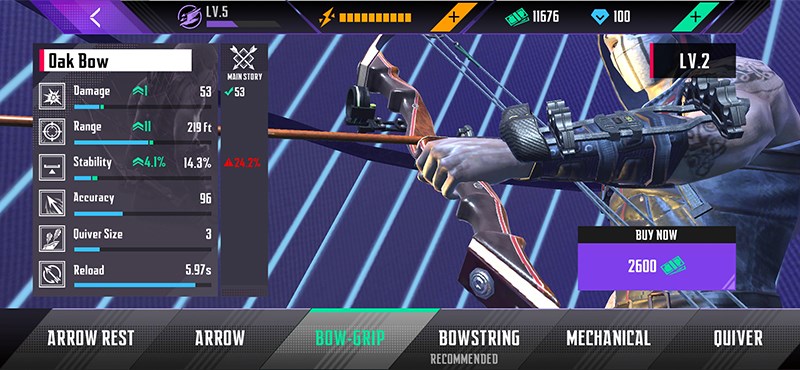 Giao diện nâng cấp vũ khí 