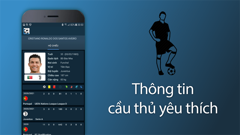Cung cấp chi tiết th&ocirc;ng tin cầu thủ