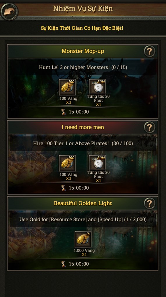 Sự kiện với c&aacute;c phần thưởng hấp dẫn