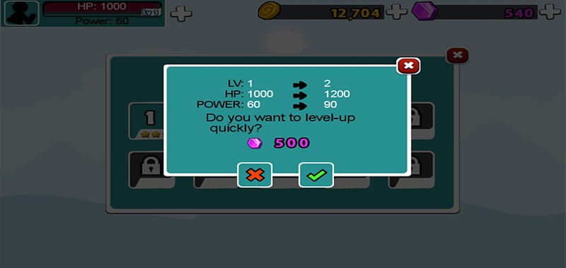 N&acirc;ng cấp nh&acirc;n vật