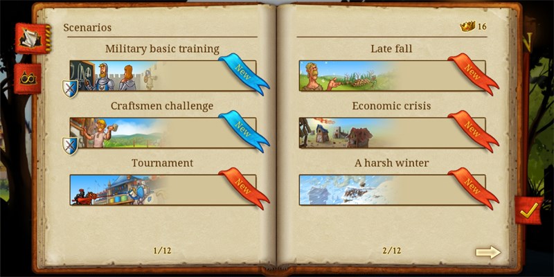 Townsmen mang 2 chế độ chơi chính Townsmen mang 2 chế độ chơi chính