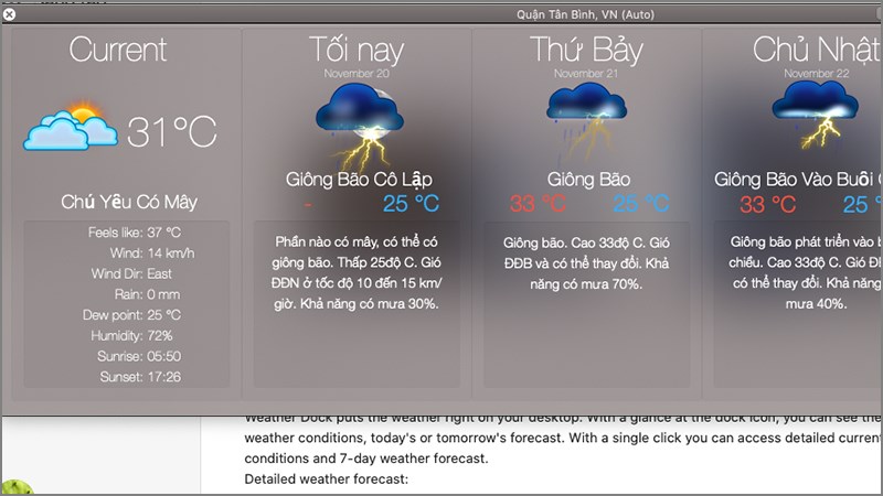 Xem dự b&aacute;o chi tiết trong 7 ng&agrave;y hoặc 3 ng&agrave;y