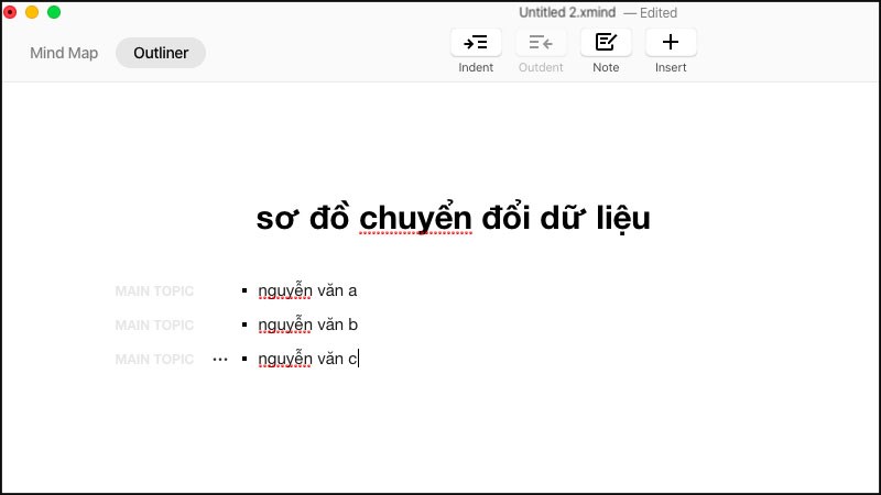 Sắp xếp, phác thảo trước nội dung bằng tinh năng Outliner