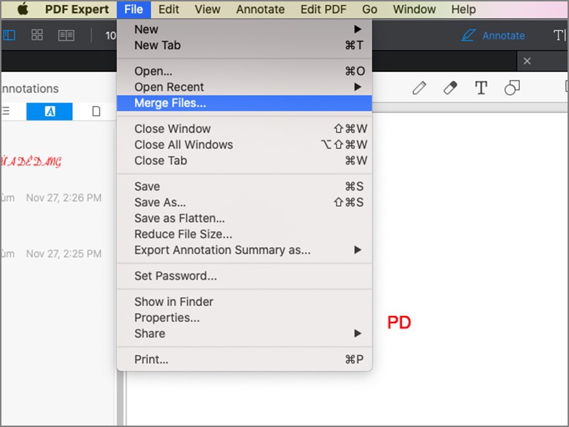 Kết hợp nhiều t&agrave;i liệu th&agrave;nh một tệp PDF