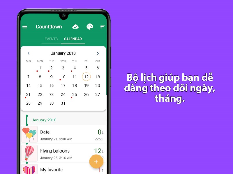 Bộ lịch giúp bạn dễ dàng theo dõi ngày, tháng.