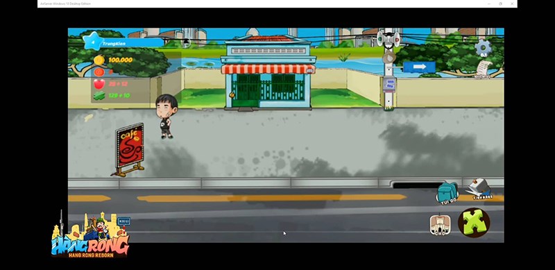 Giao diện khi mới tạo nhân vật trong game