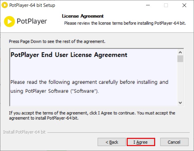 Nhấn I Agree để cấp ph&eacute;p c&agrave;i đặt
