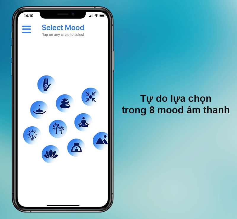 Tự do lựa chọn âm thanh với 8 mood