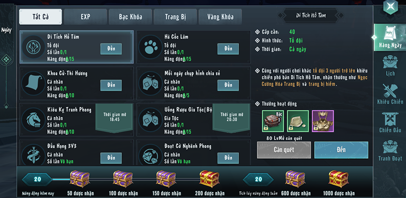 Nhiệm vụ hằng ng&agrave;y