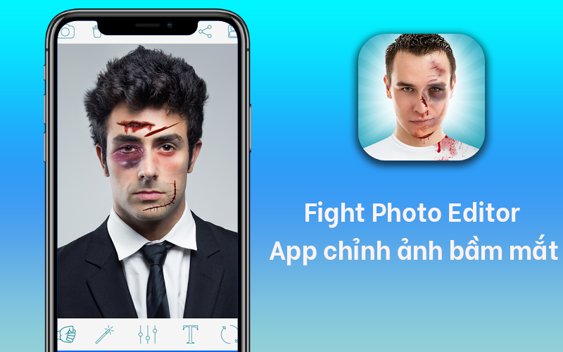 Fight Photo Editor: App chỉnh ảnh bầm mắt, vết thương giả Fight Photo Editor: App chỉnh ảnh bầm mắt, vết thương giả