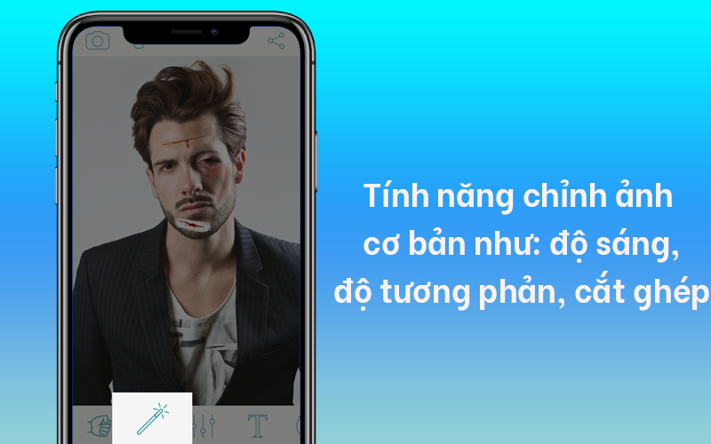 Có các tính năng chỉnh ảnh cơ bản Có các tính năng chỉnh ảnh cơ bản