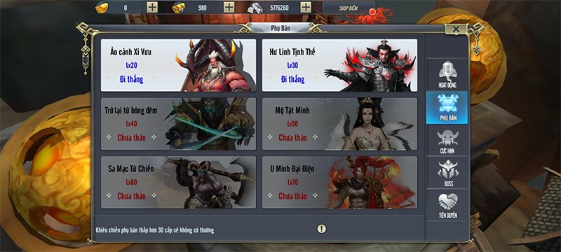 Chế độ phụ bản 