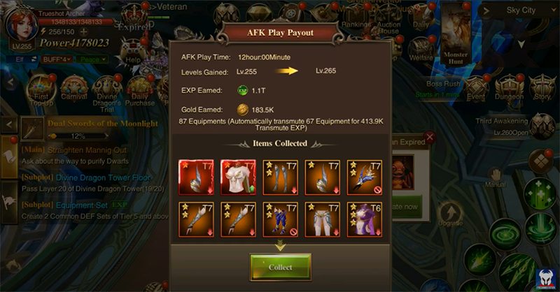 Chế độ rảnh tay trong Dragon Storm Fantasy