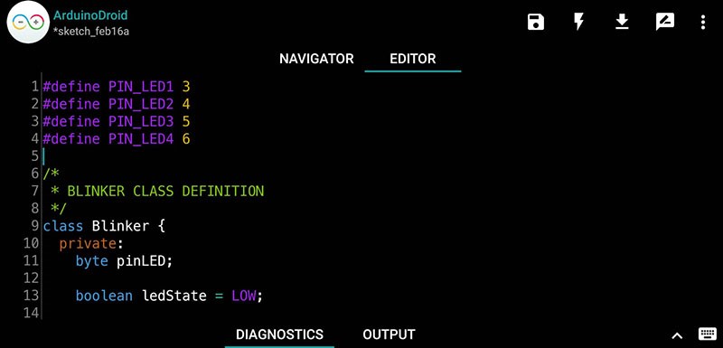 ArduinoDroid x&agrave;i C/C++