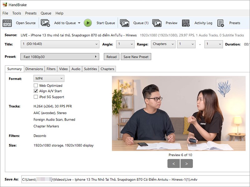 Giao diện đơn giản