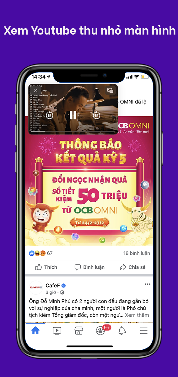 Xem video &acirc;m nhạc Youtube ở chế độ thu nhỏ PiP