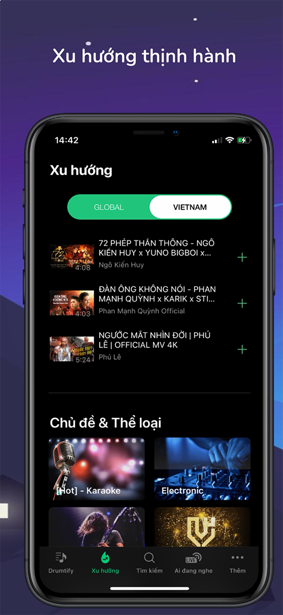 Cập nhật c&aacute;c b&agrave;i h&aacute;t đang thịnh h&agrave;nh