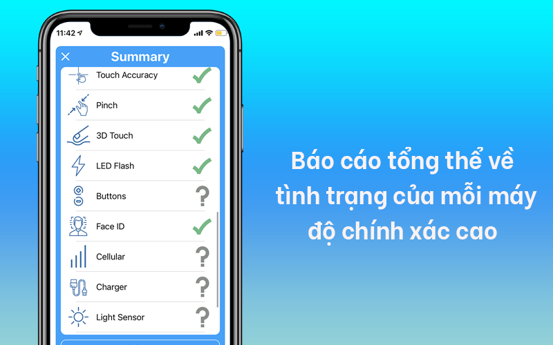 Báo cáo tổng thể về tình trạng của mỗi máy