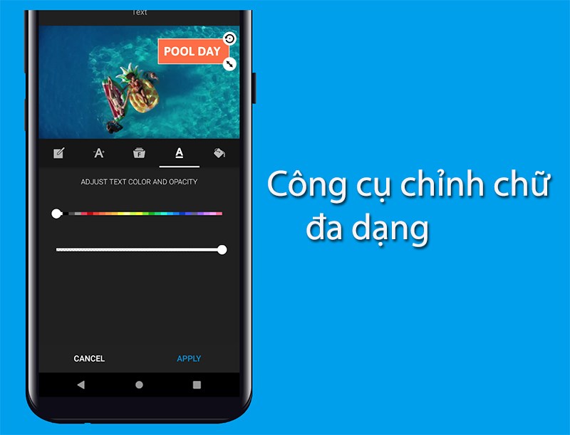 Ch&egrave;n chữ v&agrave;o video với nhiều c&ocirc;ng cụ t&ugrave;y chỉnh