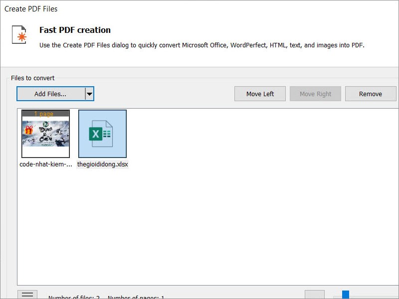 Tạo tập tin PDF mới đơn giản