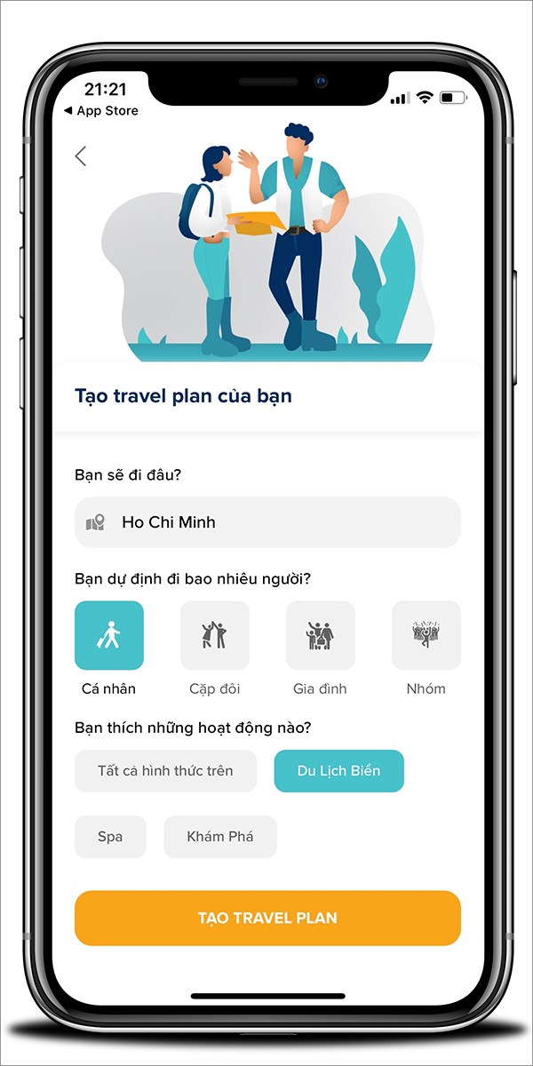 Tạo Travel Plan