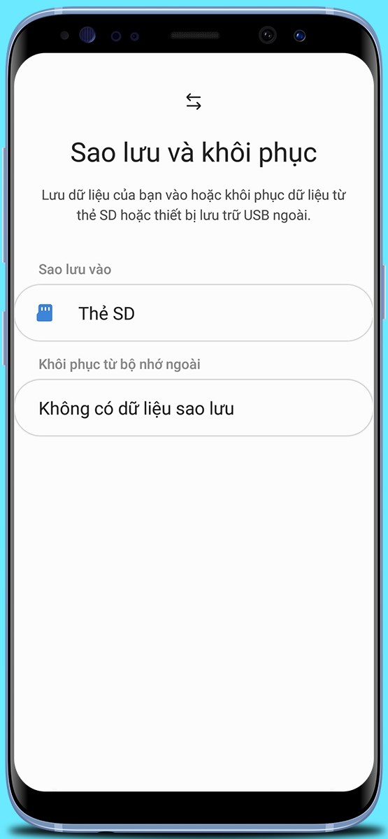 Sao lưu dữ liệu dễ dàng